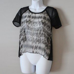 American Eagle Size XS Sheer Blouse Open Back